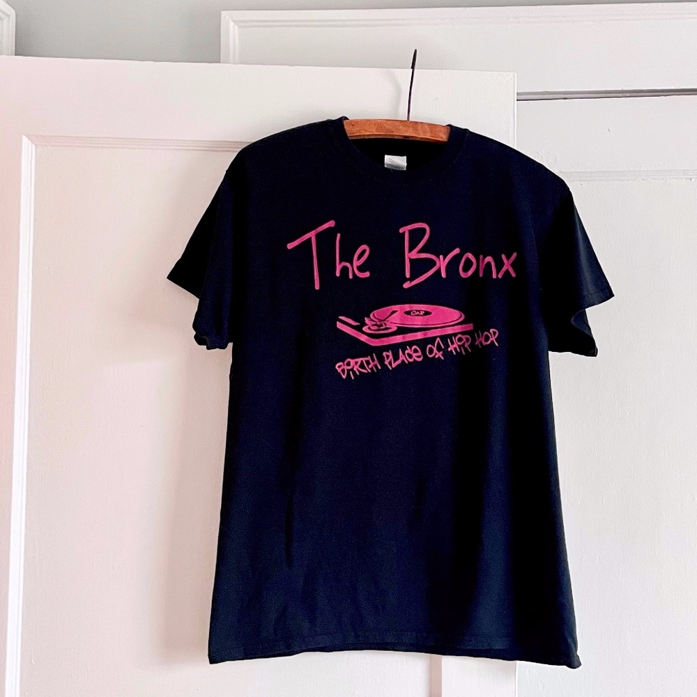 THE BRONX, Birth Place of Hip Hop - Old School T-shirt, turntable, DJ, Record